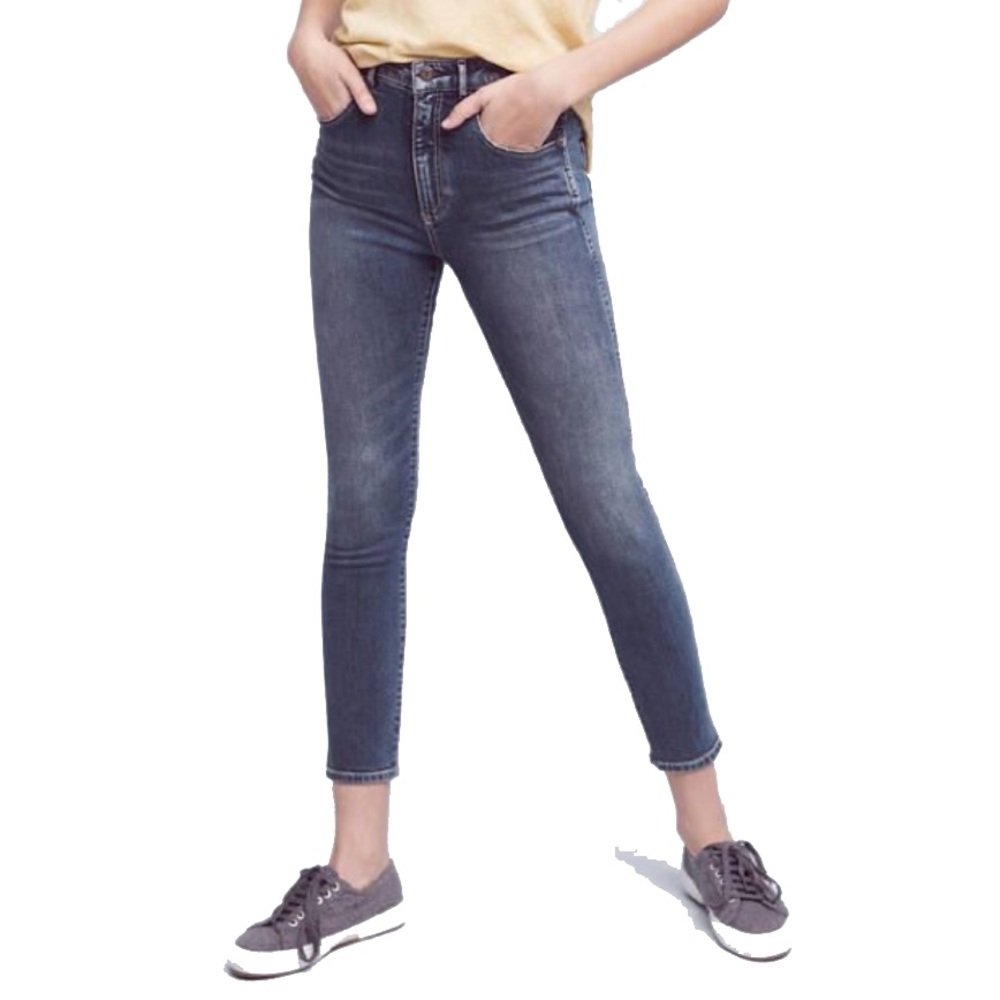 Anthropology High-Rise Straight Ankle Jeans